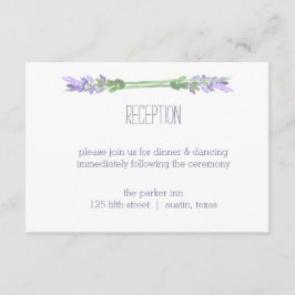 Französischer Lavendel in Wasserfarbe auf weißem E Begleitkarte