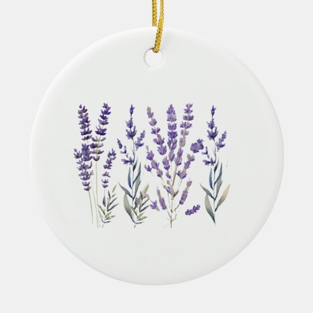 Französischer Lavendel-Ornament Keramik Ornament (Vorne)