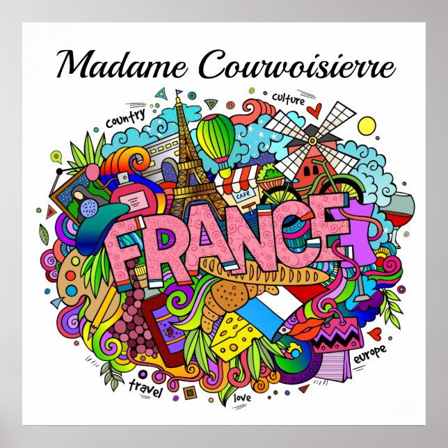 Französischer Lehrer oder französisches Kunstposte Poster (Vorne)