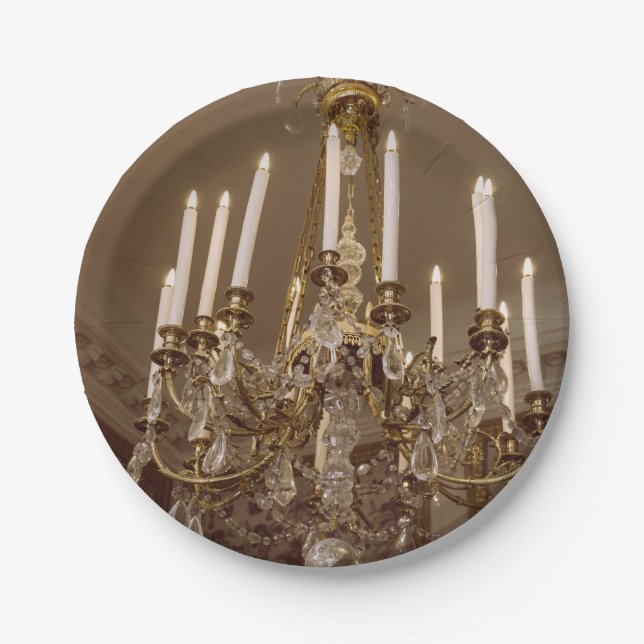 Französischer Leuchter, Rokoko in Paris Pappteller (Vorderseite)