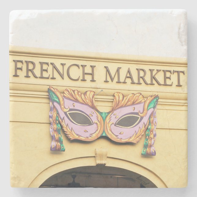 Französischer Markt, französischer Untersetzer, Ne Steinuntersetzer (Vorderseite)