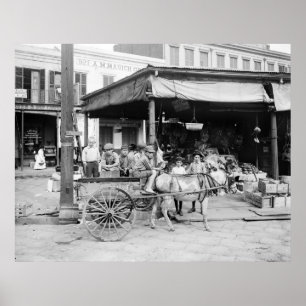 Französischer Markt, New Orleans: 1910 Poster