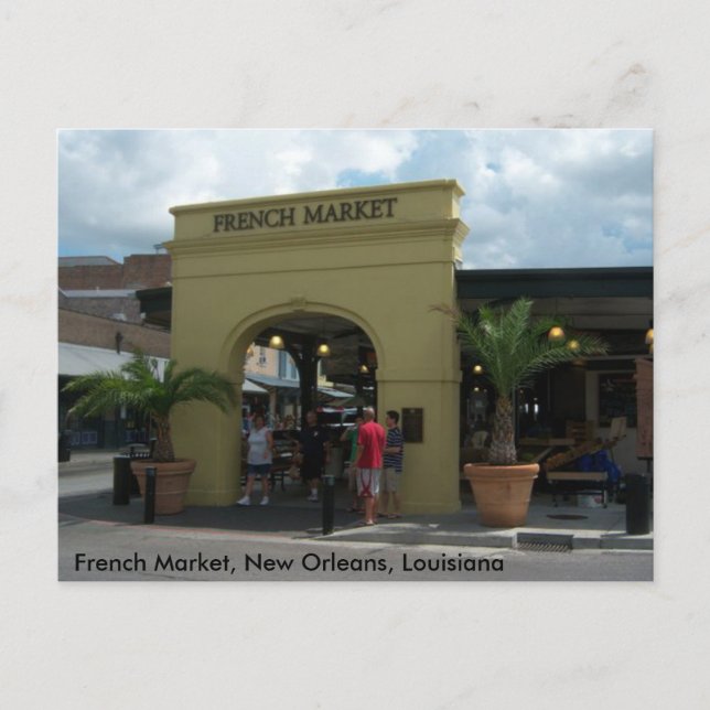 Französischer Markt New Orleans Postkarte (Vorderseite)