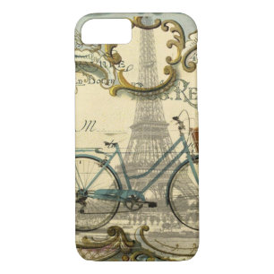 Französischer moderner Vintager Fahrradparis-Eiffe Case-Mate iPhone Hülle