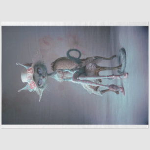 Französischer Nobel Mystical Cat Decoupage Seidenpapier