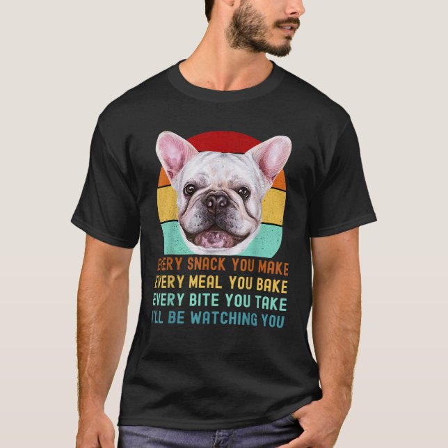 Französischer oder französischer Bulldogge Hund je T-Shirt (Vorderseite)