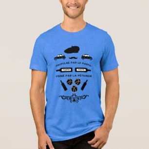 Französischer Pastis Pétanque Tri-Blend Shirt