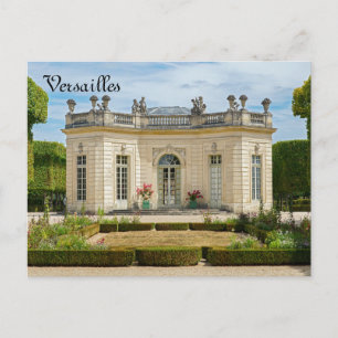 Französischer Pavillon und französischer Garten in Postkarte
