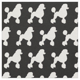 Französischer Poodle Hund Silhouette Haustier Stoff
