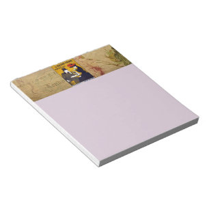 Französischer Postkartenhinweis Notizblock