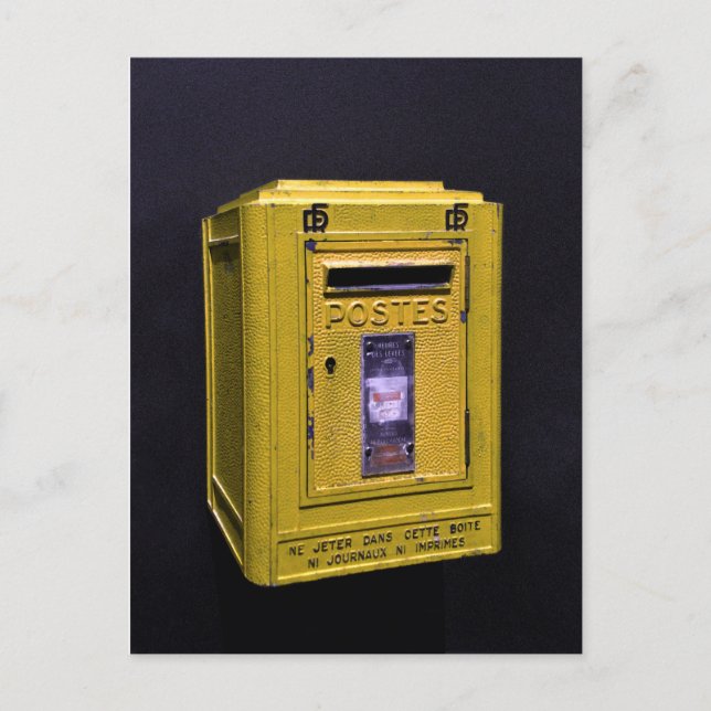 Französischer Postkasten Postkarte (Vorderseite)
