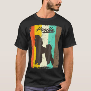 Französischer Pudel Hund Retro Vintage Design T-Shirt
