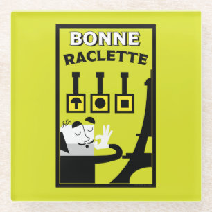 Französischer Raclette Glasuntersetzer