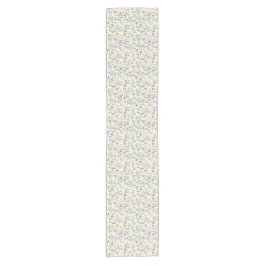 Französischer Retro-Frühlings-Botanik-Blumen-Tisch Kurzer Tischläufer