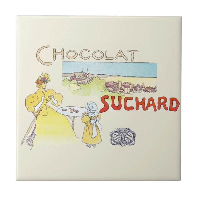 Französischer Schokolade Viktorianisch Candy Sugar Fliese (Vorderseite)