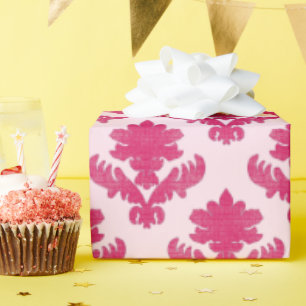 Französischer Teppich Magenta und Softrosa Geschenkpapier
