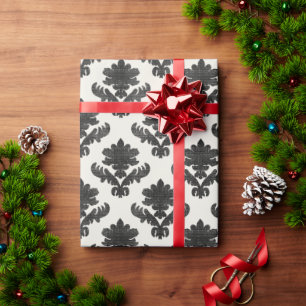 Französischer Teppich Schwarz und Weiß Geschenkpapier