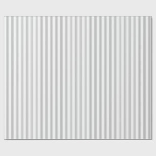 Französischer Ticking Strip Grau White 2 Geschenk Geschenkpapier