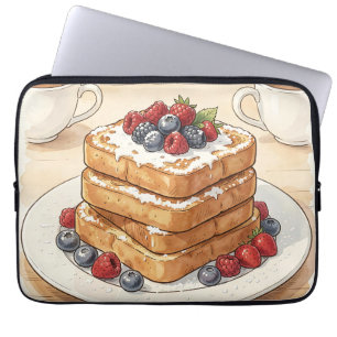 Französischer Toast-Beeren-Stapel-Frühstück Laptopschutzhülle