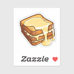 Französischer Toast Cartoon Aufkleber