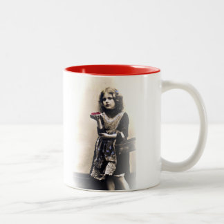 Französischer Toast-Diva-Kaffee-Tasse Zweifarbige Tasse