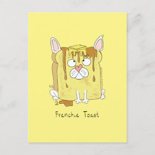 Französischer Toast Französischer Bulldog Hund Pos Postkarte