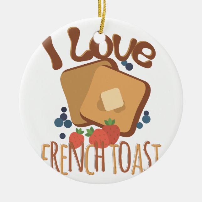 Französischer Toast Keramik Ornament (Vorne)
