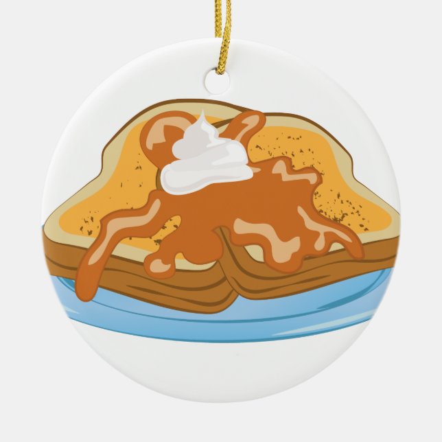 Französischer Toast Keramikornament (Vorne)