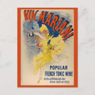 Französischer Tonic Wine aus alter Zeit Postkarte