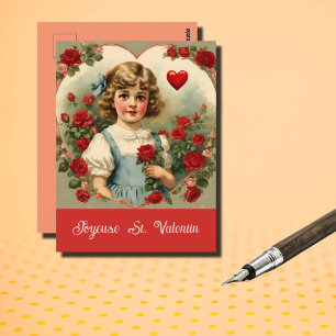 Französischer Valentinstag Postkarte