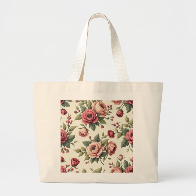 Französischer Vintag Chic Jumbo Stoffbeutel (Vorne)