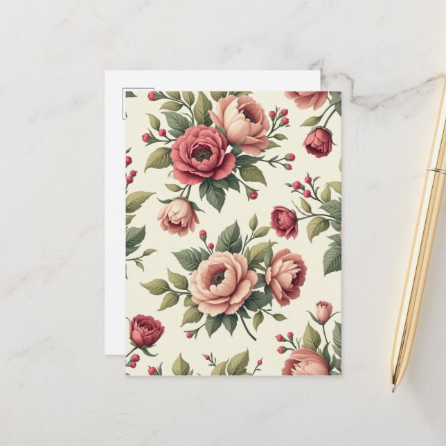 Französischer Vintag Chic Postkarte (Vorderseite/Rückseite Beispiel)