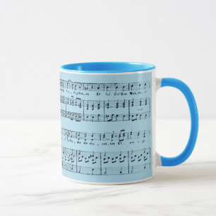 Französischer Weihnachtsnoten-Mug Tasse