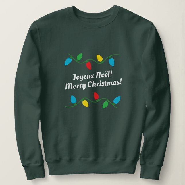 Französischer Weihnachtssüß /Joyeux Noël! Sweatshirt (Design vorne)