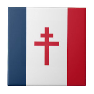 Französischer Widerstand Flagge Frankreich Symbol Fliese