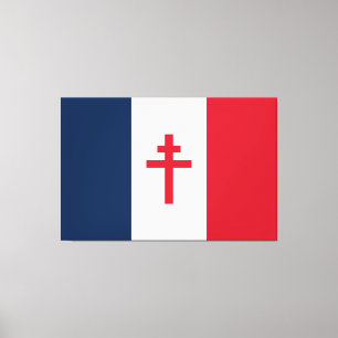 Französischer Widerstand Flagge Frankreich Symbol  Leinwanddruck