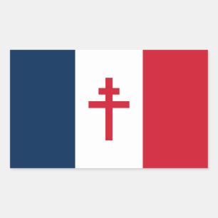 Französischer Widerstand Flagge Frankreich Symbol  Rechteckiger Aufkleber