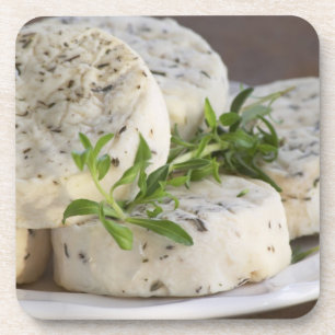 Französischer Ziegenkäse - Chèvre - mit Kräutern a Untersetzer