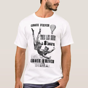 Französischer Zirkusakrobat Poster Vintage Art T-Shirt