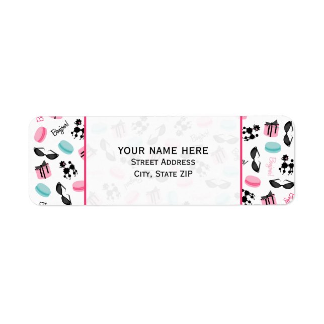 Französisches Adressenlabel (Vorne)