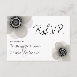 Französisches Anemonen-Hochzeit UAWG RSVP Karte