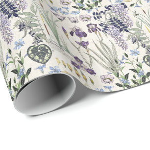 Französisches Art Nouveau Vintage Blumen Geschenkp Geschenkpapier