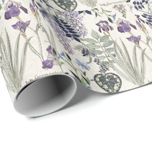 Französisches Art Nouveau Vintage Blumen Geschenkp Geschenkpapier