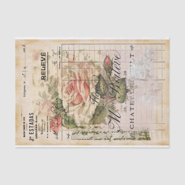 Französisches Blatt-Tissue Seidenpapier (Vorderseite)