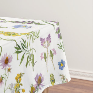 Französisches Bluegarten-Wildblumen-Muster Tischdecke