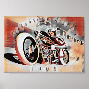 FRANZÖSISCHES BOARTTRACK MOTO POSTER