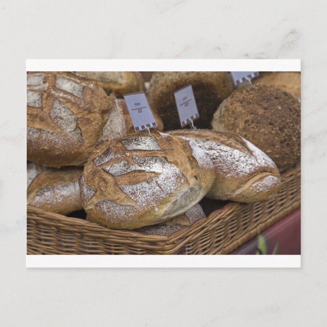 französisches Brot Postkarte (Vorderseite)