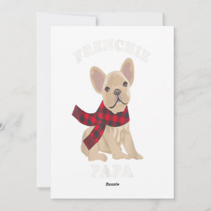 Französisches Bulldog-Geschenk für die Familie, da Feiertagskarte