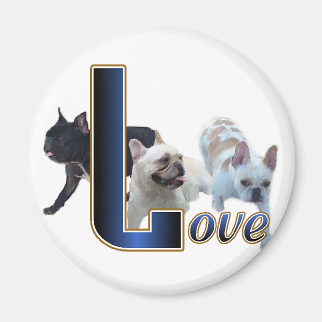 Französisches Bulldog-Geschenk Magnet (Vorne)