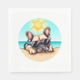 Französisches Bulldog-Geschenk Serviette